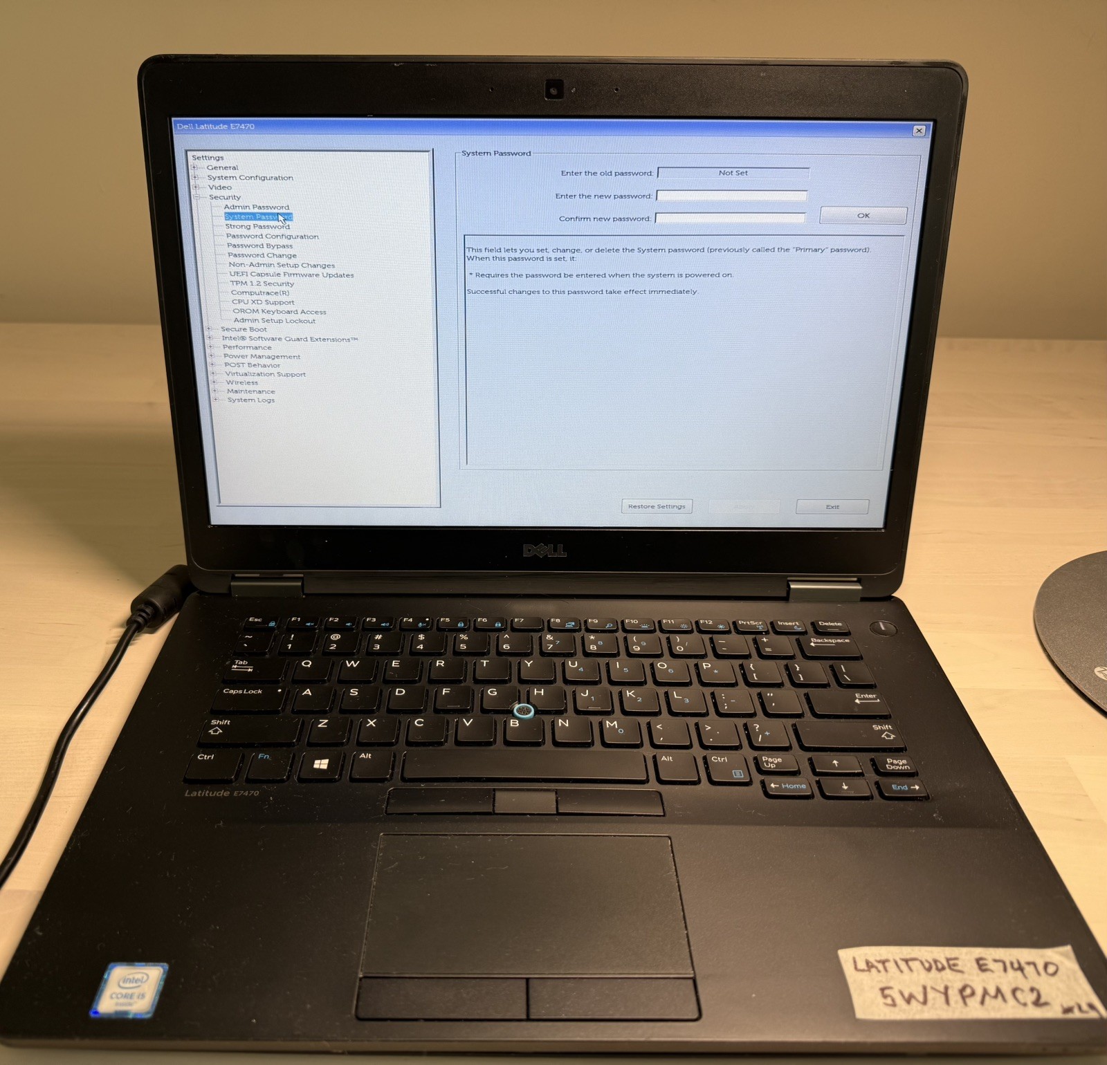 Dell Latitude E7470 Laptop Intel Core i5 6th Gen No HD/OS/AC Adapter