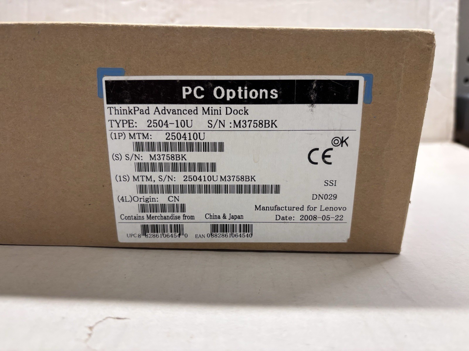 New in Box Genuine Lenovo ThinkPad Advanced Laptop Mini Dock 250410U