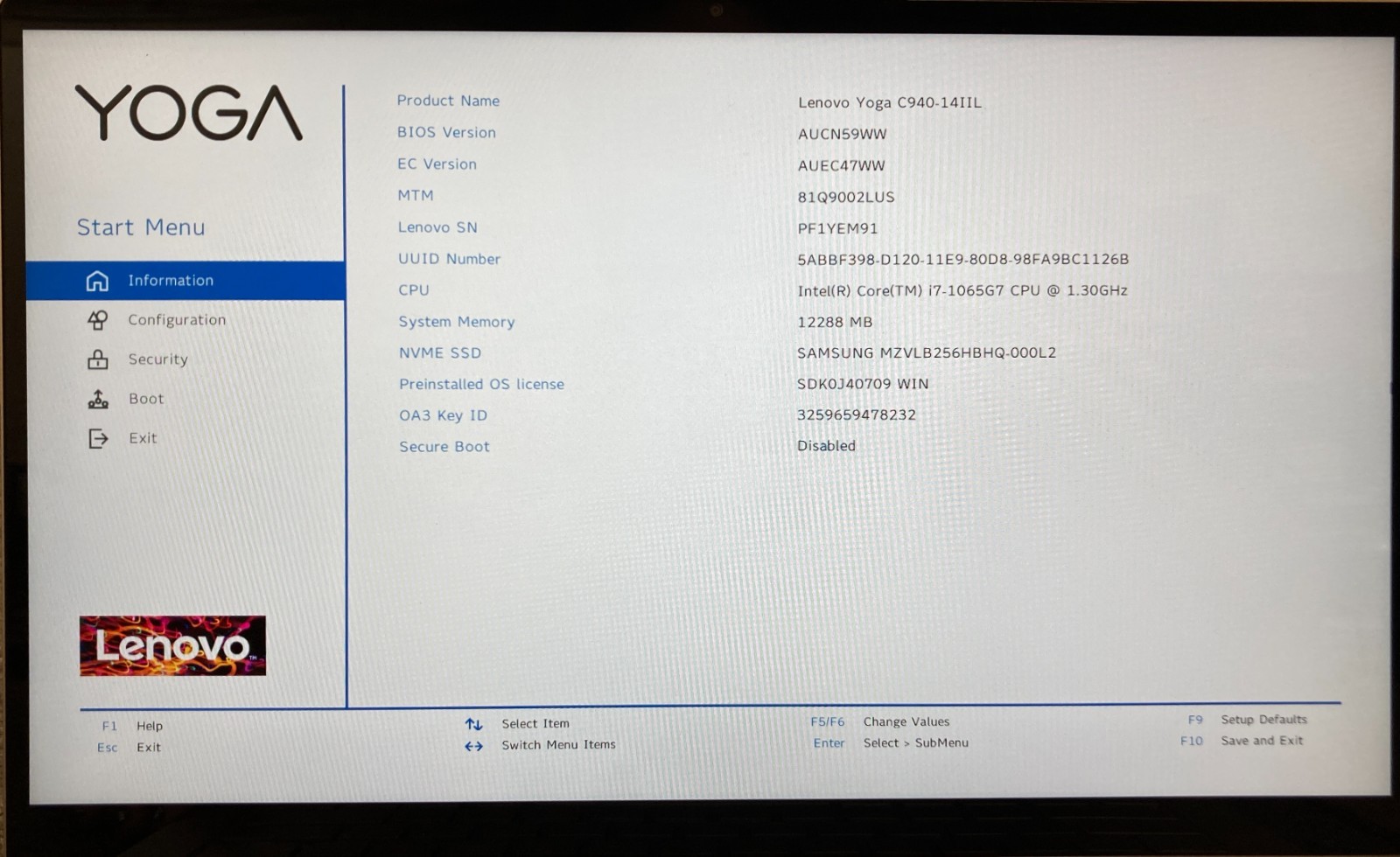 Lenovo Yoga C940-14IIL 2-in-1 14″ 2-in-1 Laptop i7-1065G7 12GB RAM 256GB NVMe