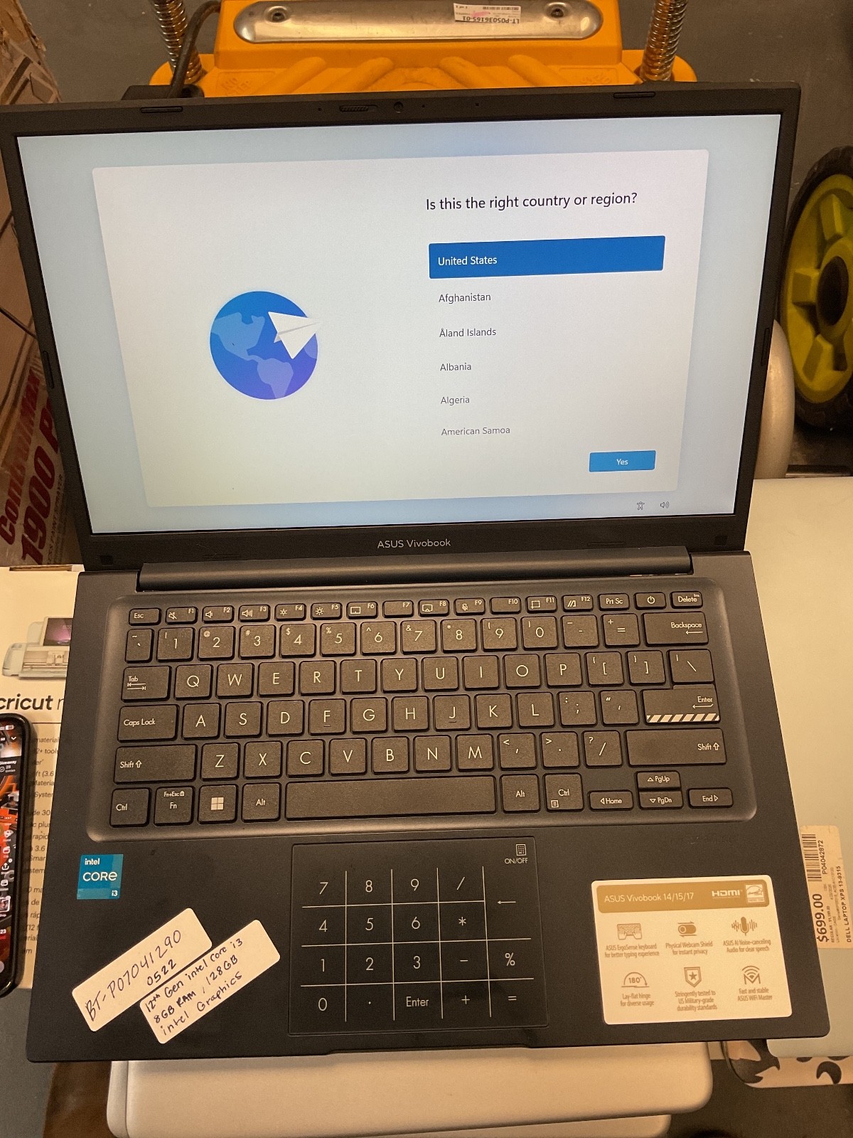 ASUS Vivobook X1404Z 14″ FHD Core i3-1215U 1.20GHz 8GB 128GB Win 11Home