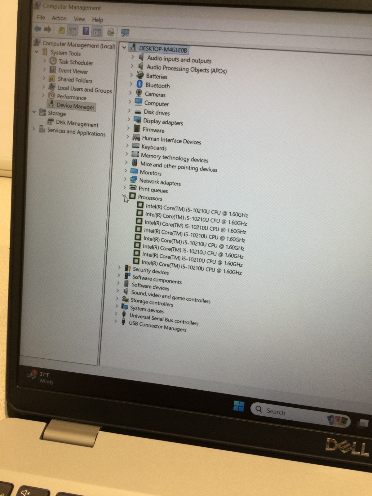 Dell Latitude 5510 15.6″ Core i5-10210U 1.60GHz 12GB RAM 128GB SSD Windows 11 P