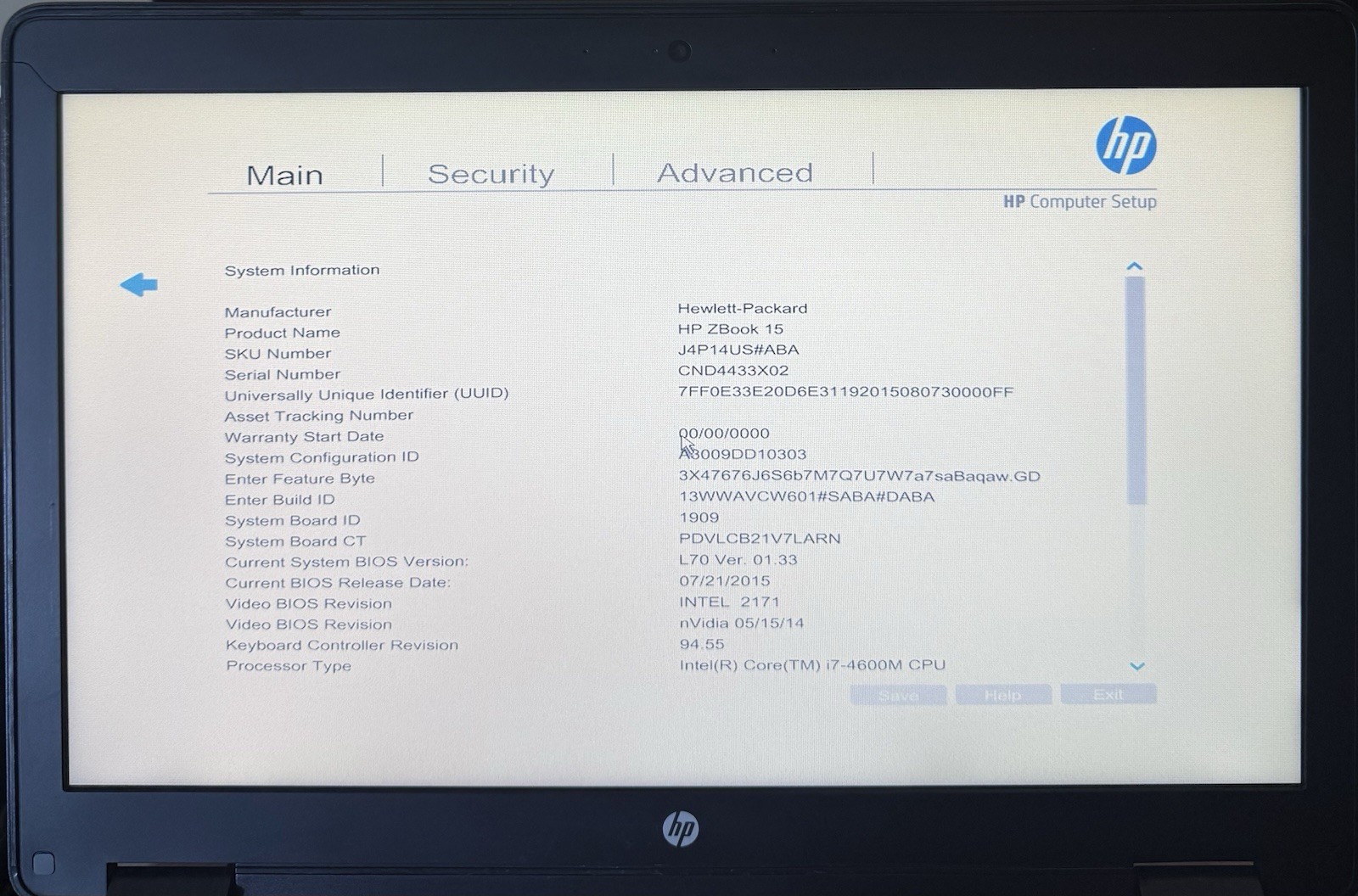 HP Zbook 15 G1 15.6” Laptop i7-4600M 16GB RAM K610M READ