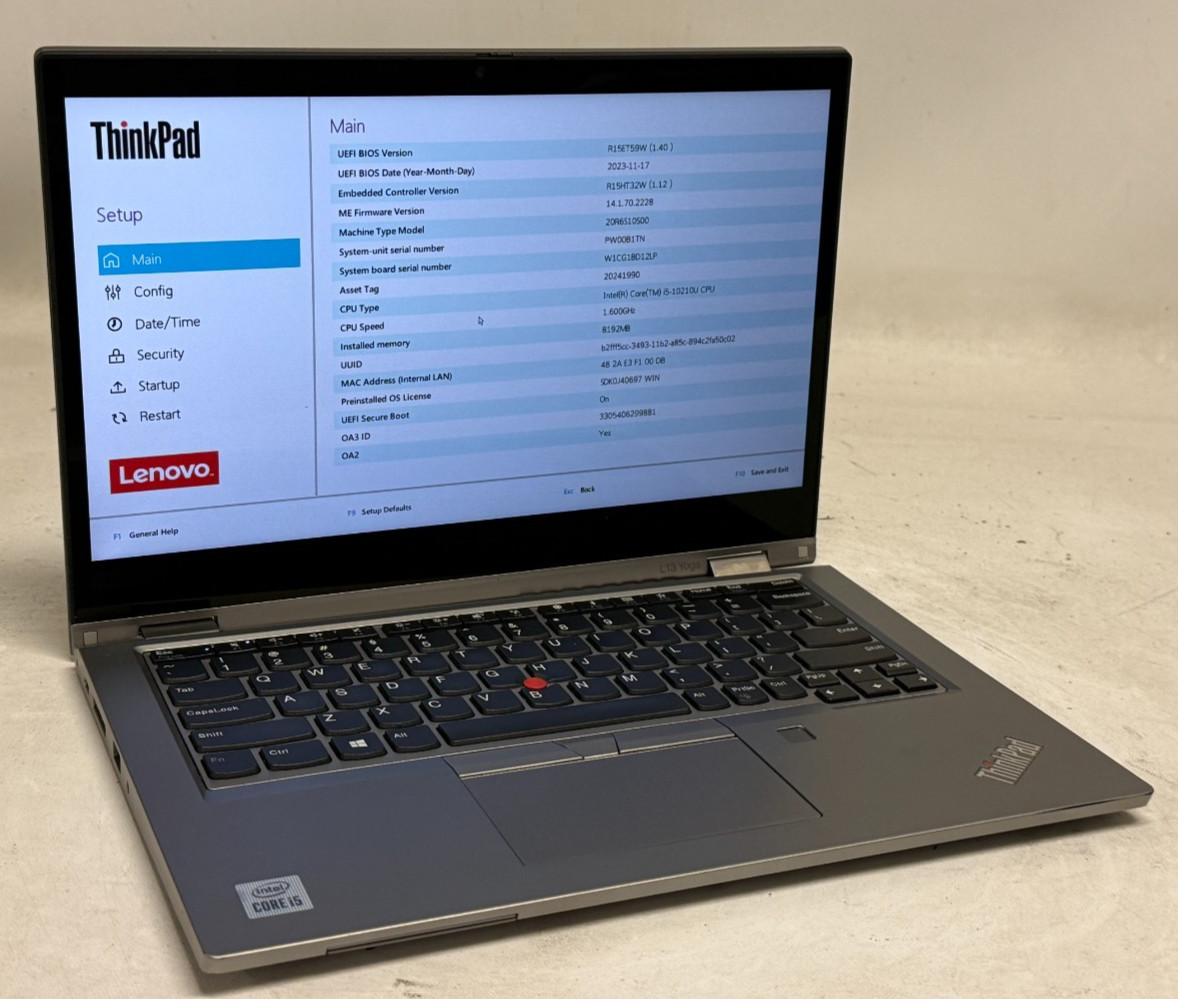 Lenovo ThinkPad L13 Yoga 2in1 13.3″ (i5-10210u – 8GB RAM – 256GB SSD – Win11H)