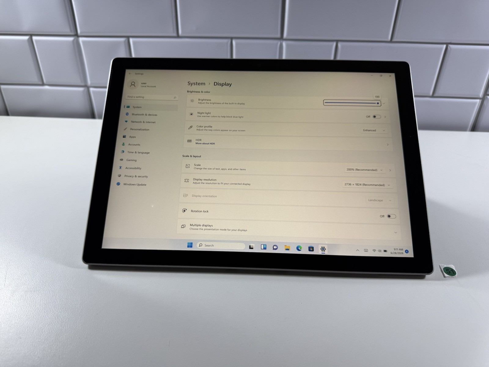Microsoft Surface Pro 7 plus 1961 Core i5-1135G7 2.4GHz 16GB 256GB Win 11 Pro