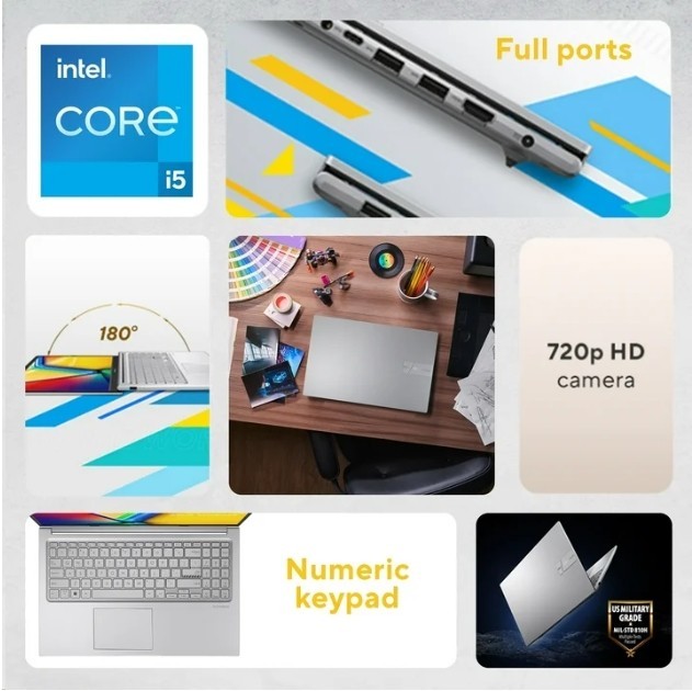 ASUS F1504VA-WS51-D Vivobook 15 15.6″ FHD I5-1334U 1.3GHz Intel UHD Graphics 8GB