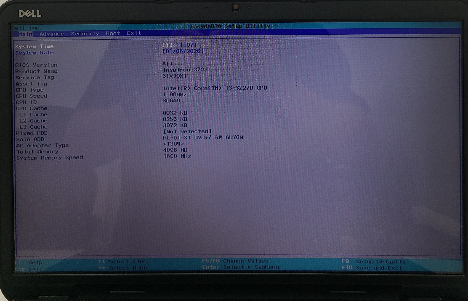 Dell Inspiron 3721 17.3″ Laptop Intel Core i3-3227U 4GB Ram NO HD/OS (FL)