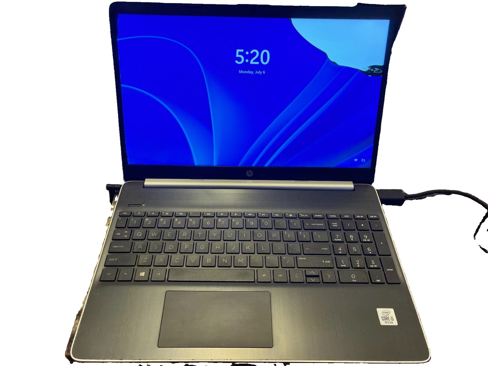 HP 15.6in Notebook Laptop Intel Core i5 Windows 11 Silver w/Charger