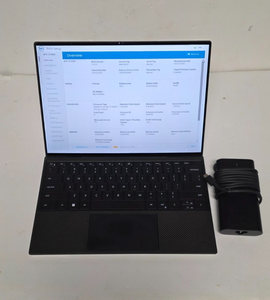 Dell XPS 13 9300 Silver FHD+ TOUCH i7-1065G7 1.30GHz 32GB 512 SSD WINDOW 11 PRO