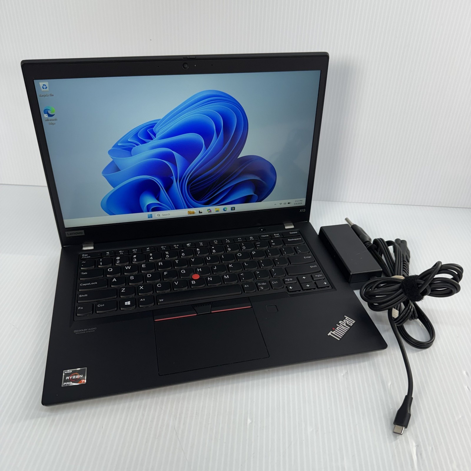 Lenovo ThinkPad X13 Ryzen 7 13.3″ Touchscreen Windows 11 Pro Laptop 256GB SSD 16