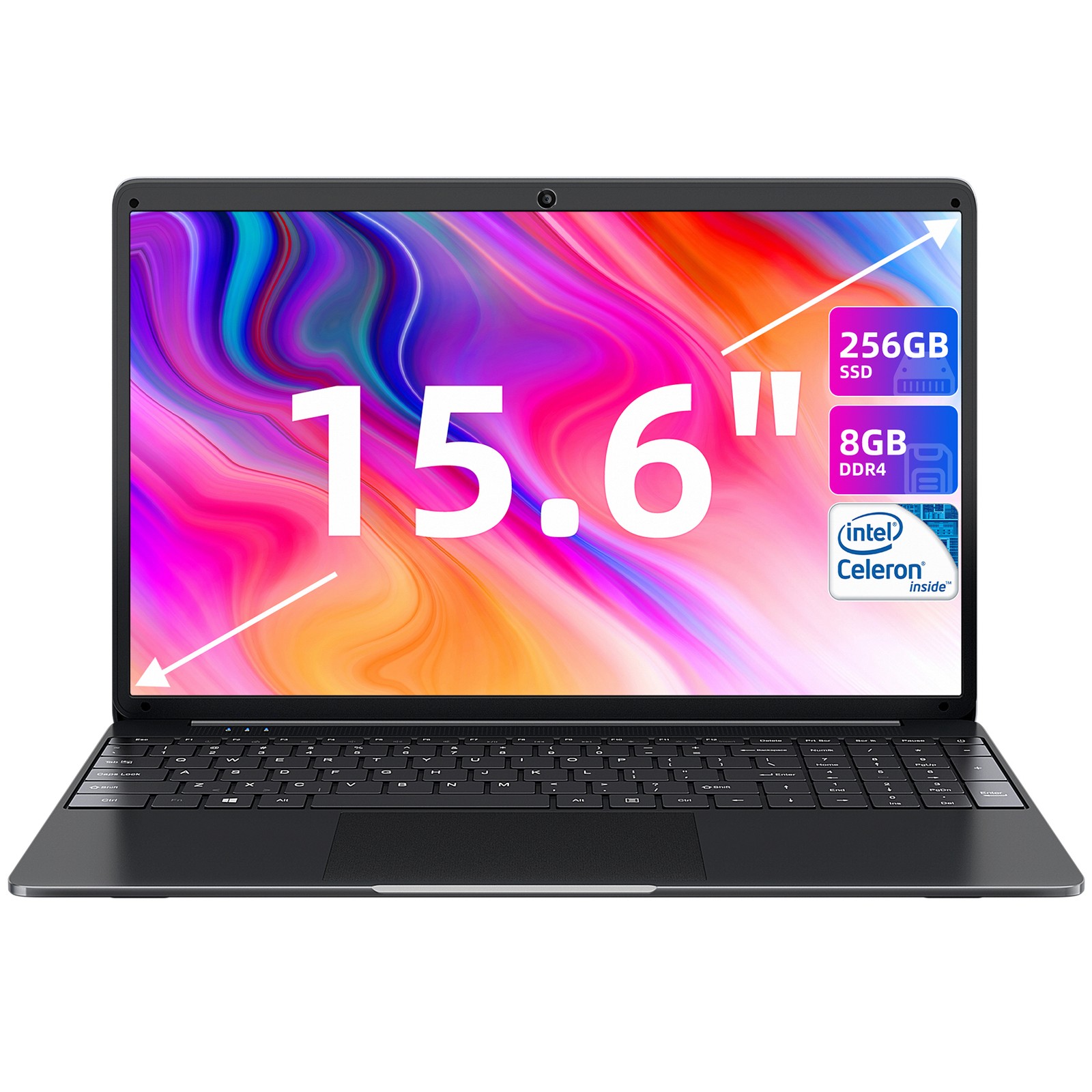 SGIN 15.6″ Full HD Laptop 7000mAh 8GB RAM 256GB SSD Windows 11 Intel N4020 WiFi5