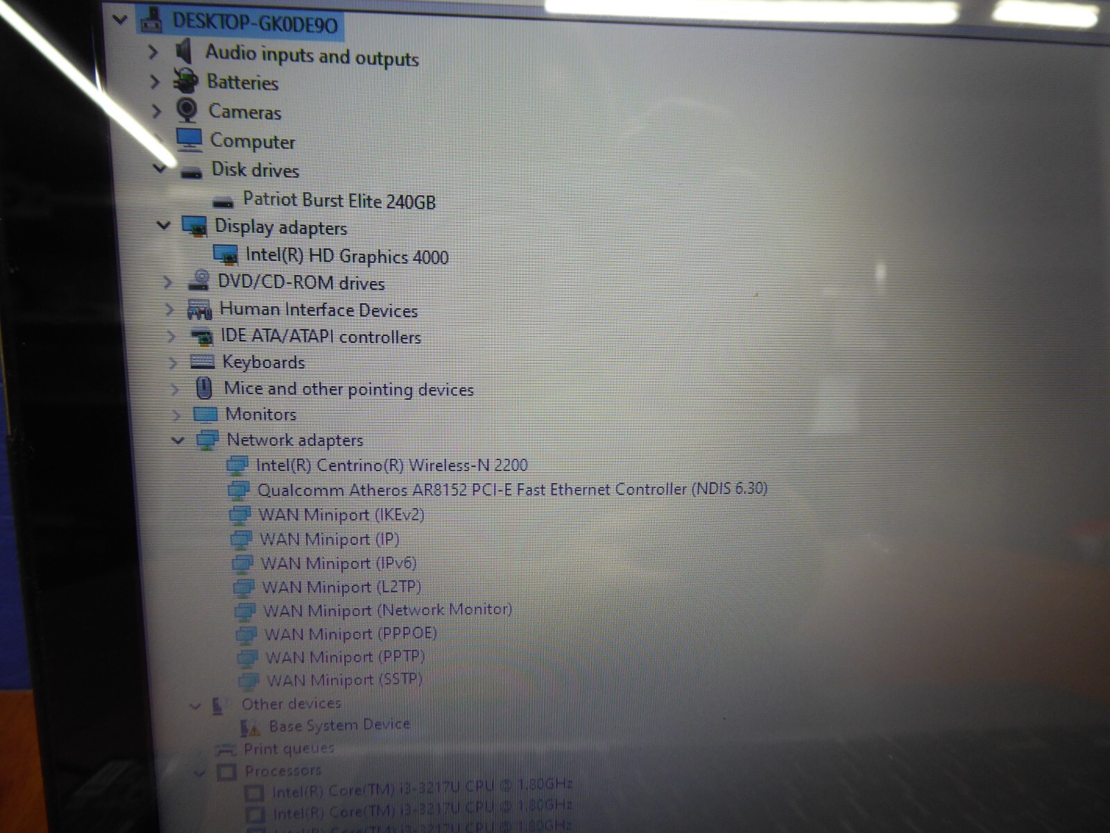TOSHIBA SATELLITE P845T -S4305 14″ i3-3217U 1.86GHz 8GB 240GB SSD WINDOWS 10 HOM