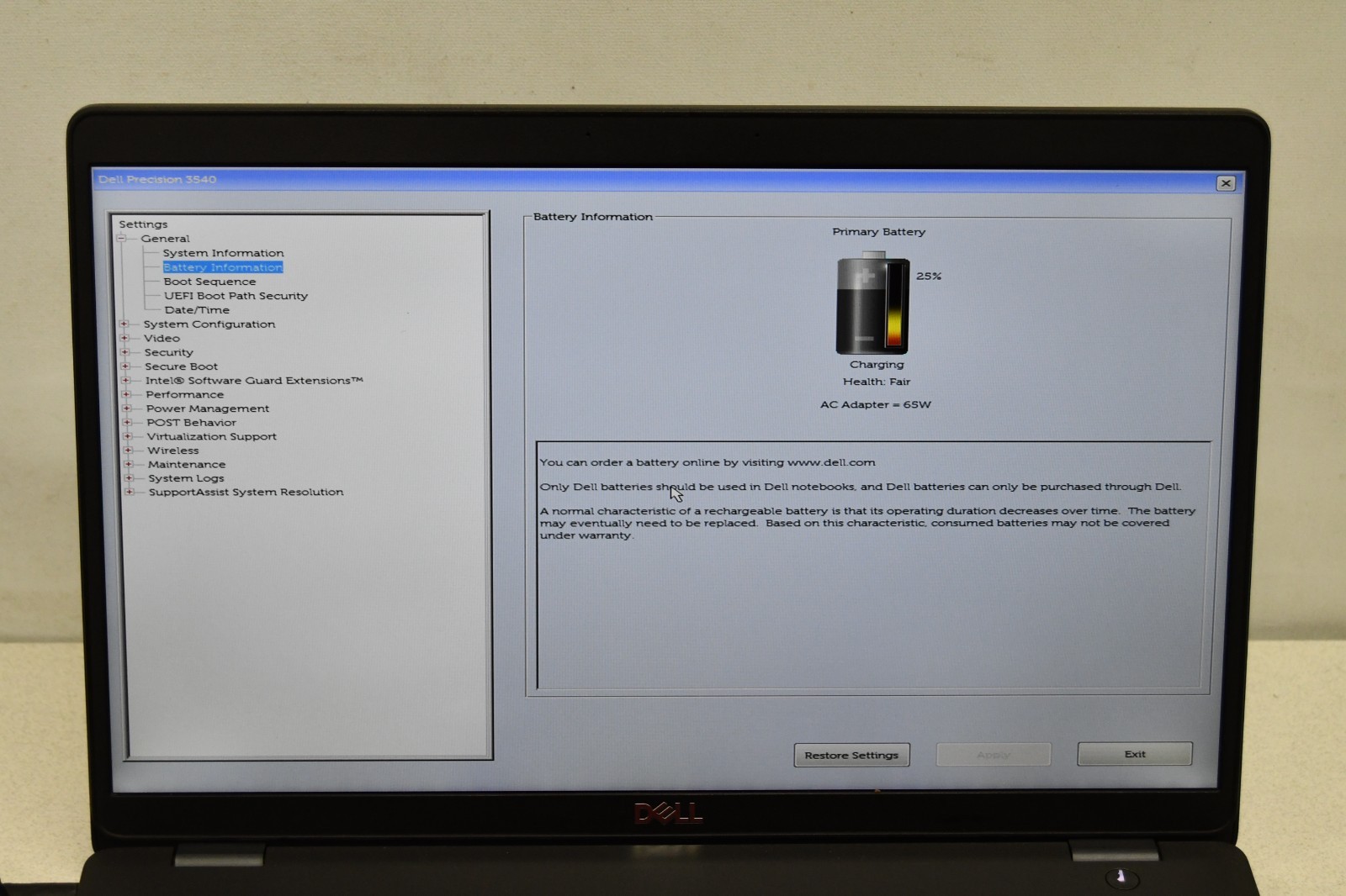 ^ Dell Precision 3540 15.6″ FHD i7-8665U 1.9GHz 16GB Ram 256GB SSD W11 #X7270
