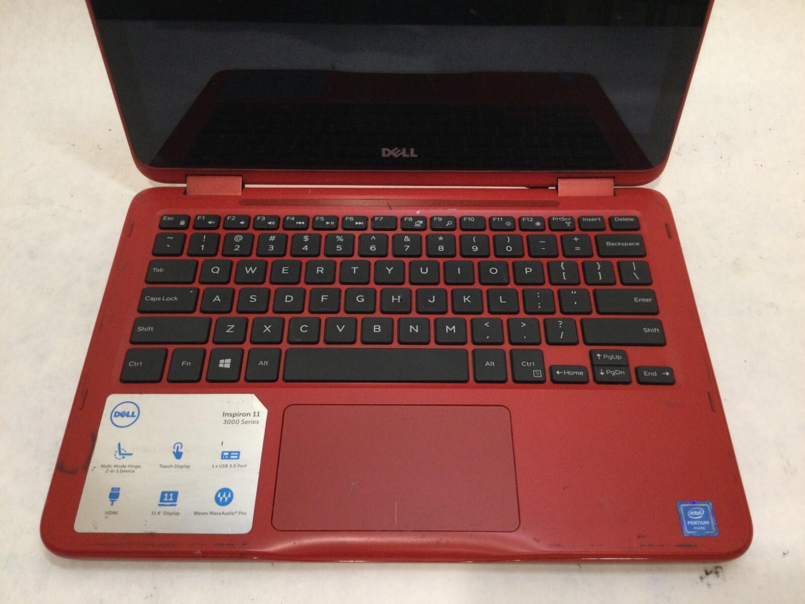 Dell Inspiron 11 3168 11.6” / Intel Pentium /(DOES NOT POWER ON/MISSING PARTS)MR