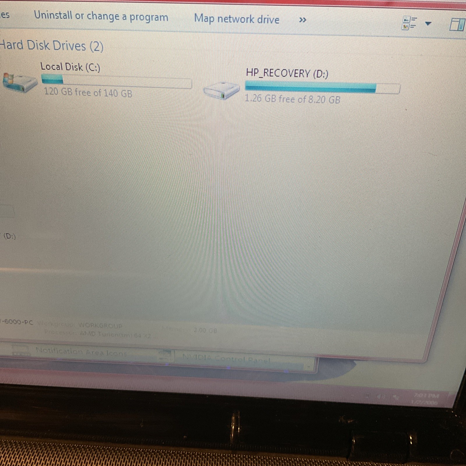 HP Pavilion DV6000 Laptop Computer Powers On Good Battery / Screen As Is READ