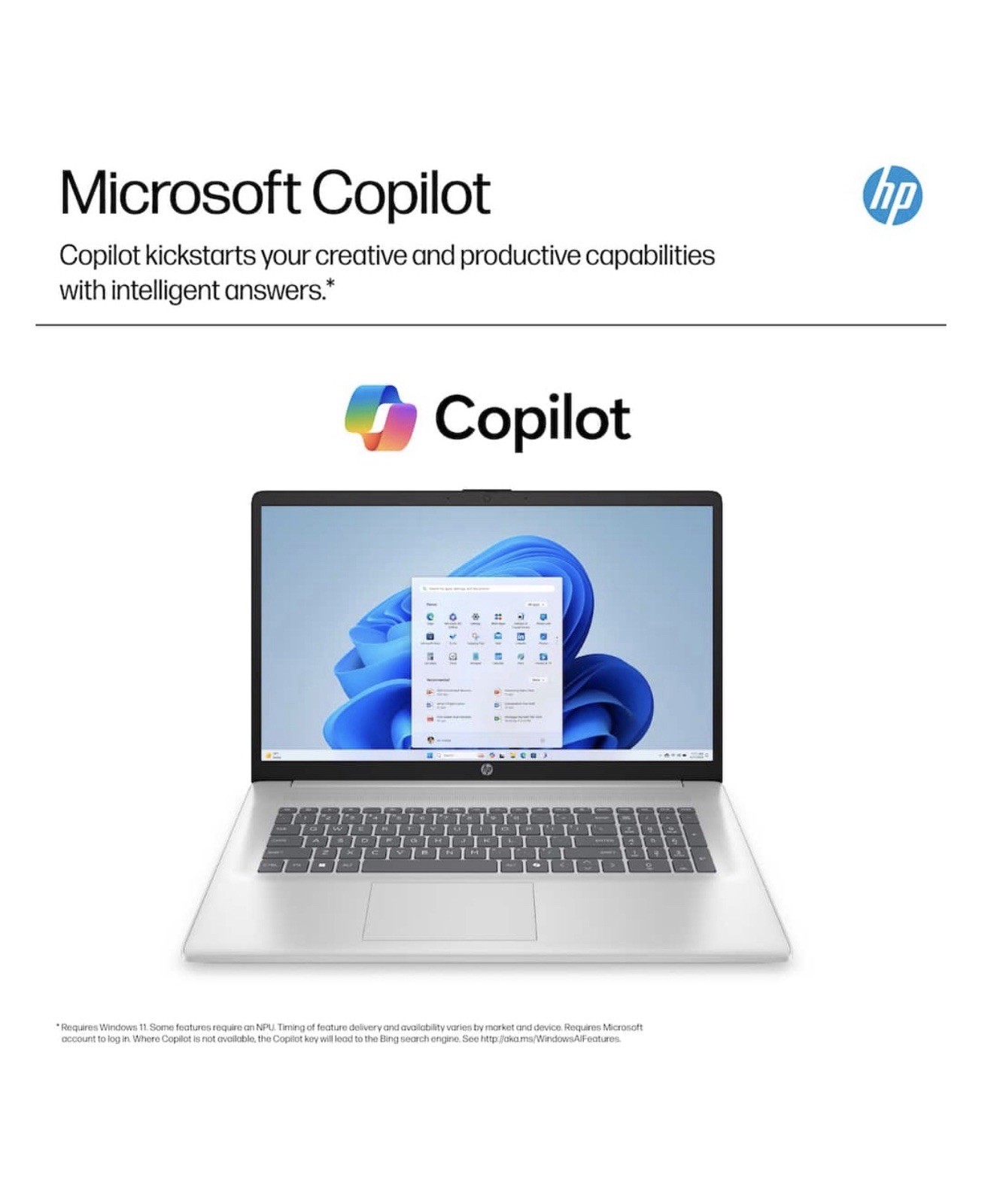 New HP 17.3 “ HD+ Laptop – Intel Core i3 N305 – 8 GB Memory – 256 SSD – Silver