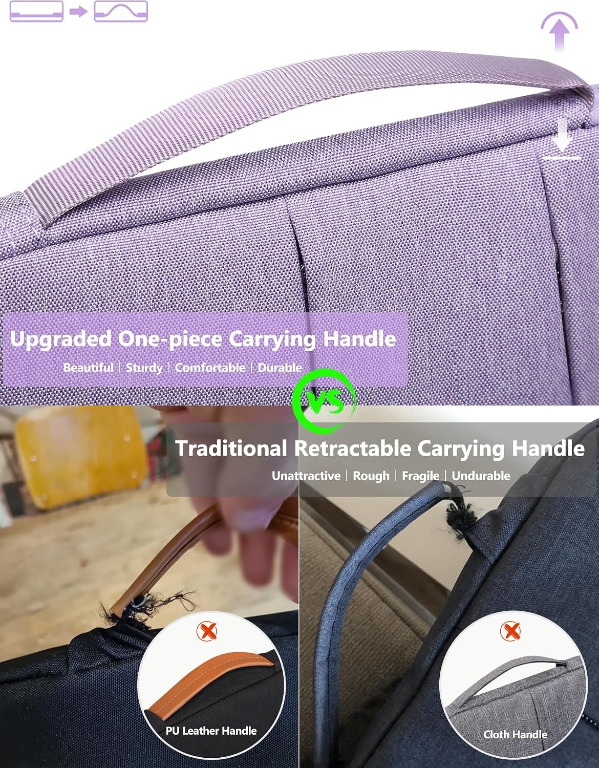 17-17.3 Inch Laptop Sleeve Bag Briefcase for 17″ 17.3″ Razer Blade 17/18, Lilac