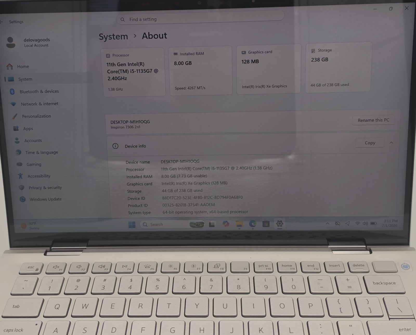 dell inspiron 7306 2 in 1