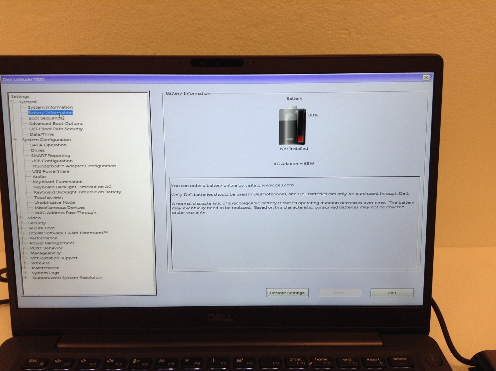Dell Latitude 7300 i5-8365U 1.60Ghz 8Th Gen 13.3″ Laptop w/ AC Adapter, WORKING