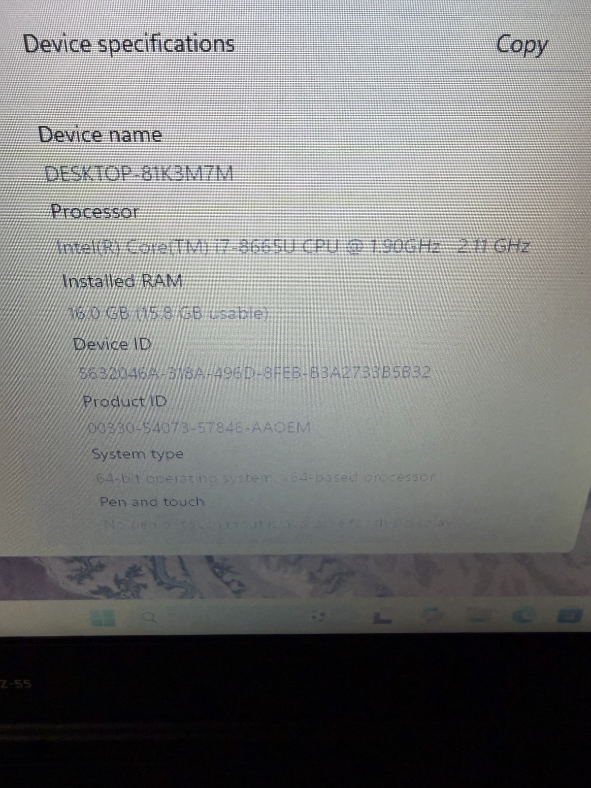 Panasonic ToughBook FZ-55 W/ i5-8365U, 256GB SSD, 16GB RAM. NON TOUCH
