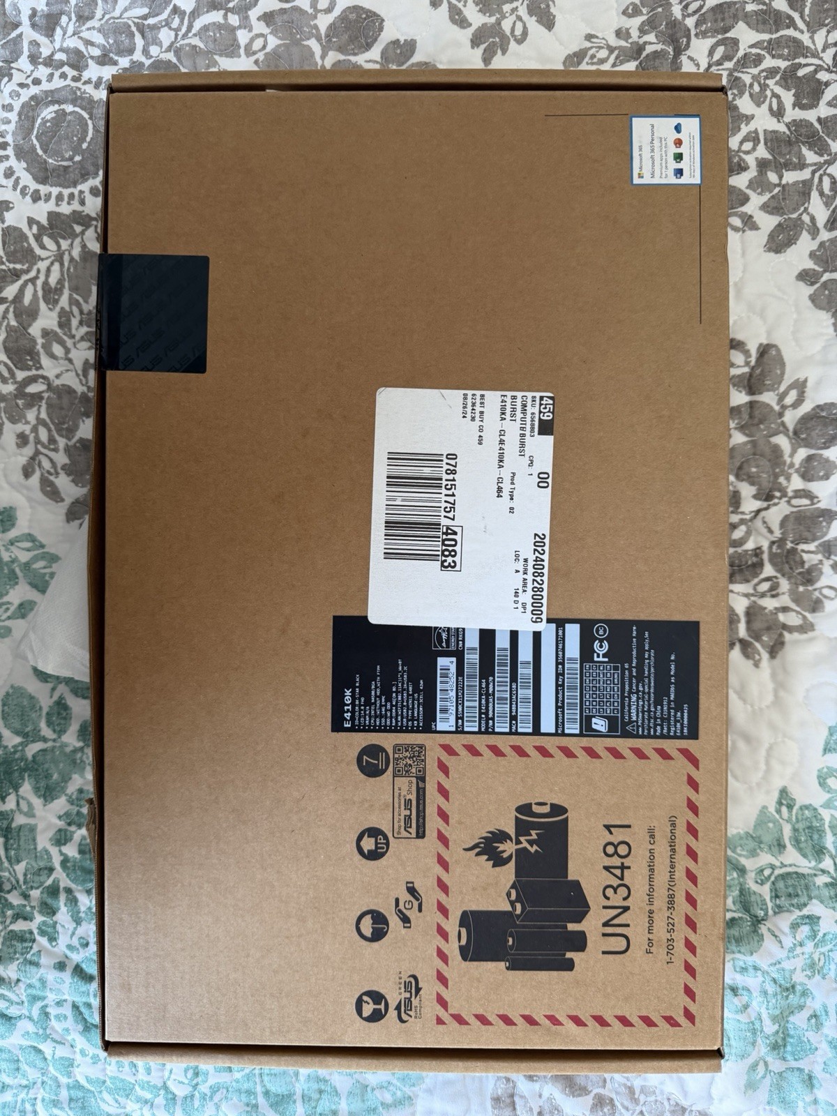 ASUS E410KA-CL464 Laptop Intel Celeron 2024 Black Lightweight Numeric Keypad