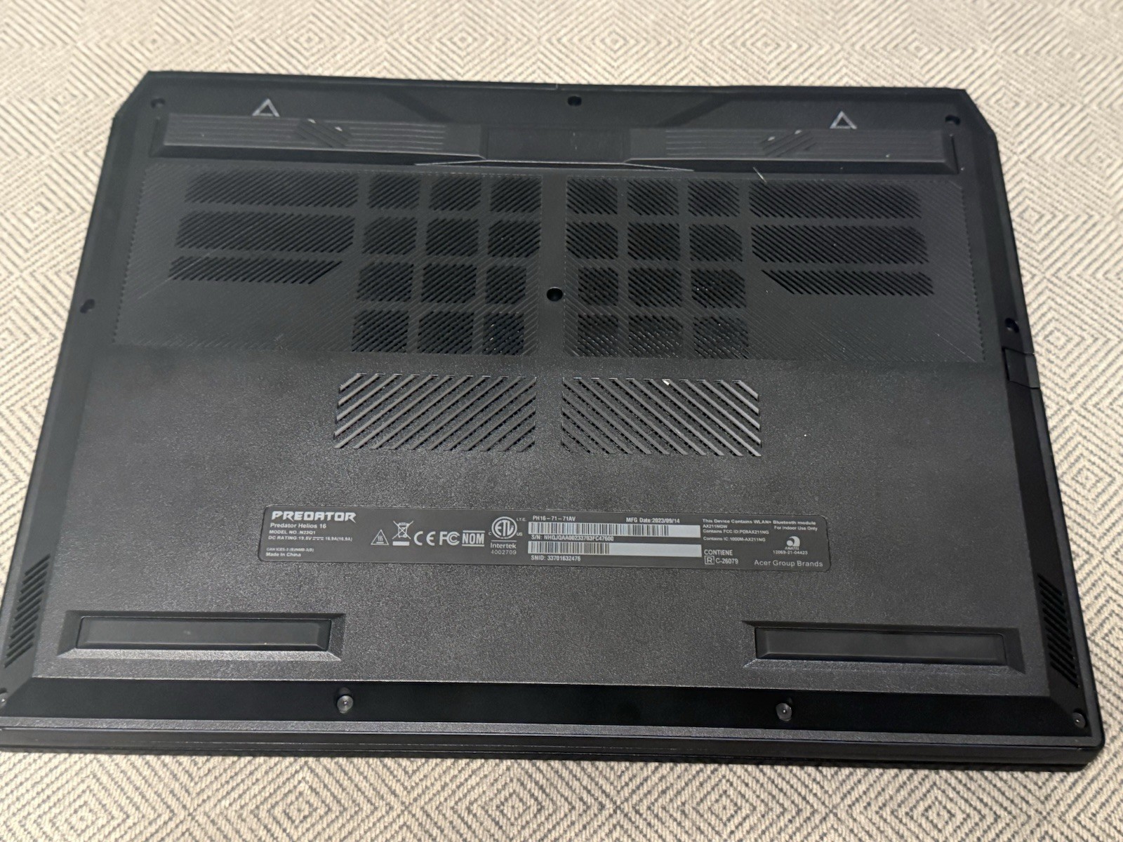 Acer predator Core I-7 13700HX RAtx 460 Laptop