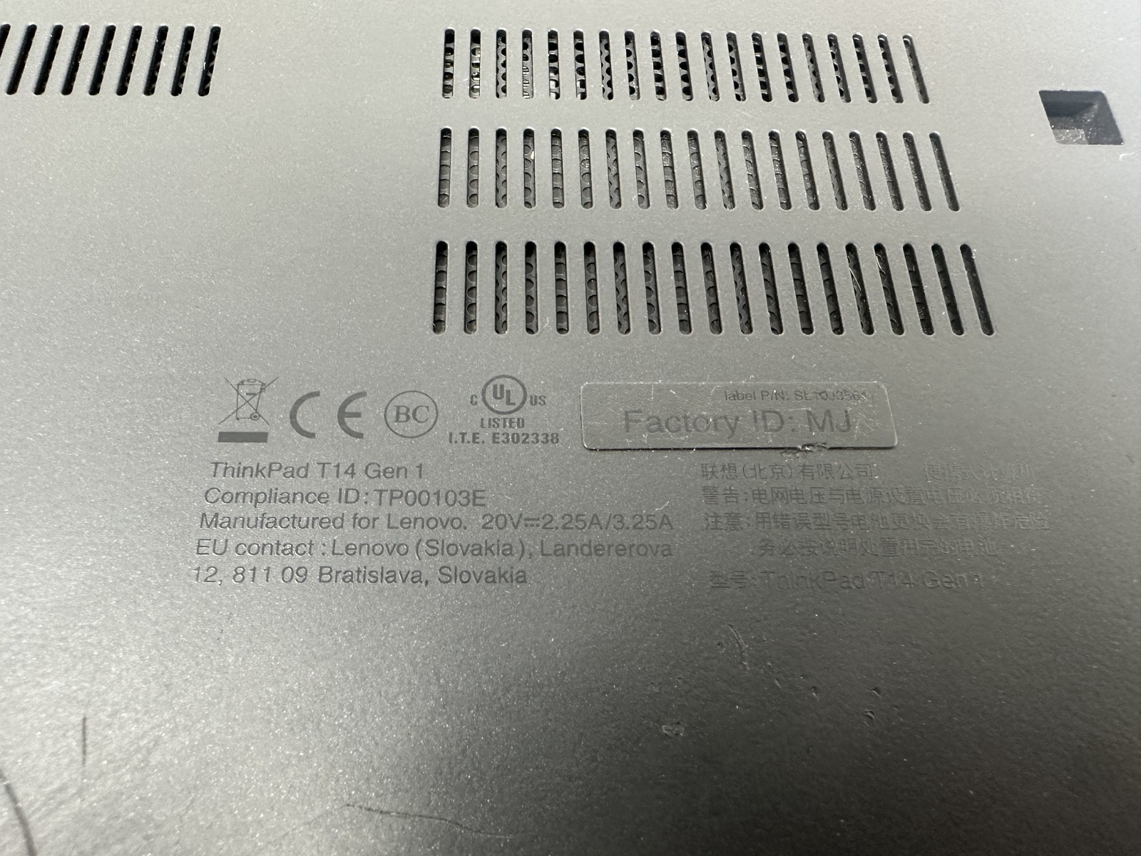 Lenovo ThinkPad T14 Intel I5-10210U @ 1.7GHz 256GB SSD 8GB RAM WIN 11 PRO