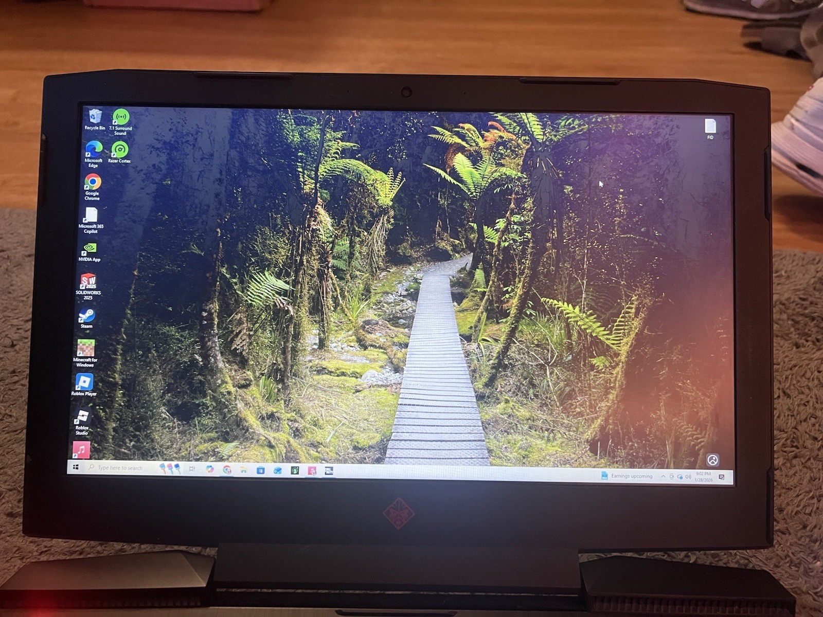 HP Omen Laptop 15-ce018 Intel I7-7700HQ, NVIDIA GTX 1050, 16GB RAM