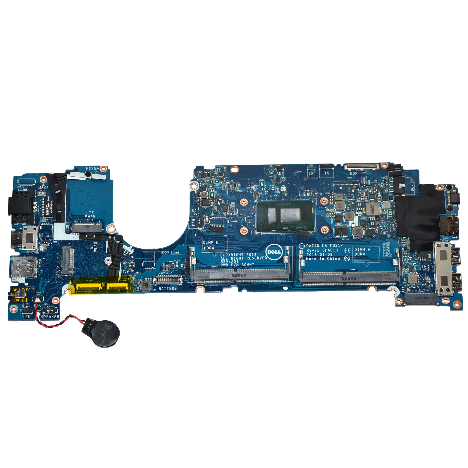 Dell Latitude 7490 Core i5-8350U Quad-core 1.7GHz Motherboard C56HH LA-F321P
