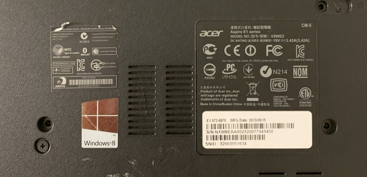 Lot Of 3 Mixed Acer Aspire Laptops For Parts