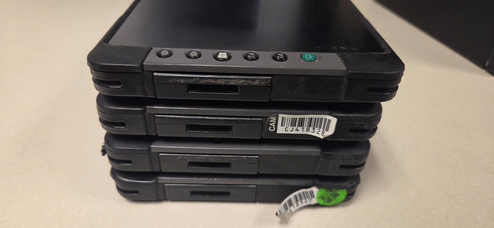 Lot of 4 Getac T800 G1 Rugged Tablets – AS-IS / For Parts or Repair
