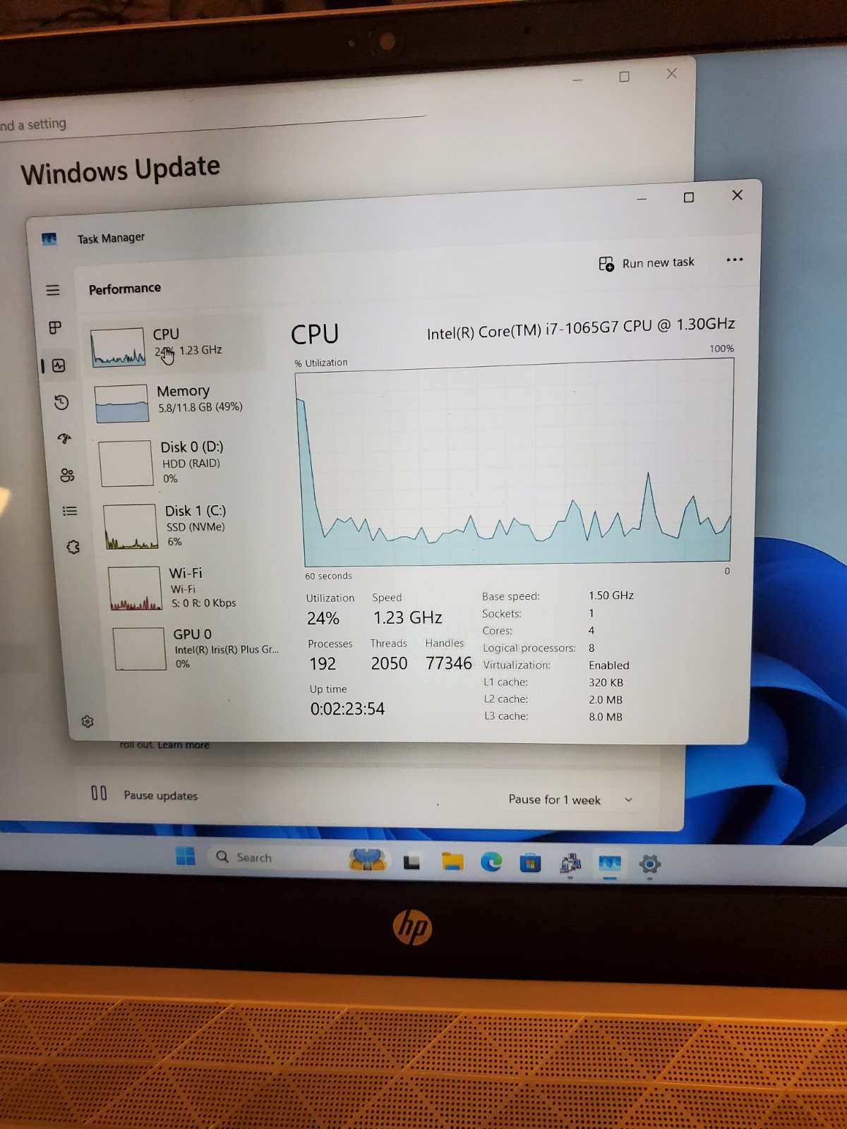 HP Pavilion 15-CS/i7-1065G7/12GB RAM/128GB NVMe/1TB HDD/Passed Hardware Tests