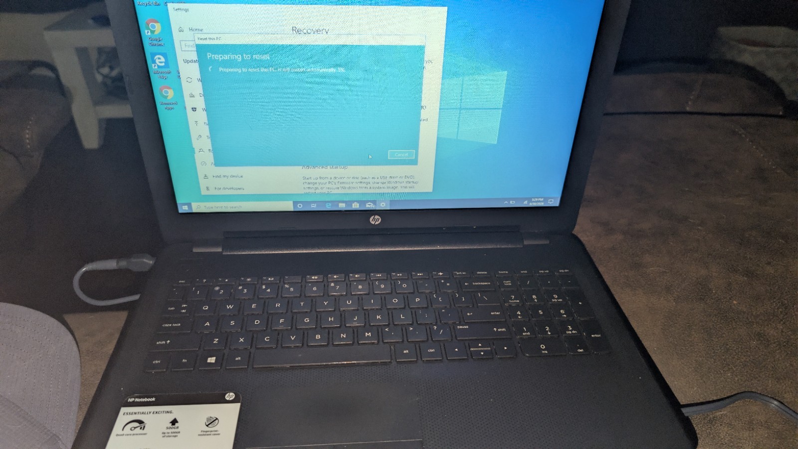 HP 15af131dx Laptop15.6 AMD Windows10 4GB RAM 500GB READ DESCRIPTION new charger