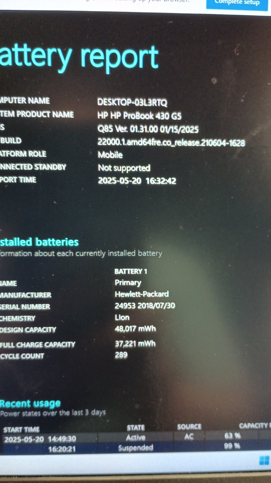 ProBook 430 G5 w/charger (5202).i5-8350U.8GB.128GB SSD.14″ FHD.W11.Slim&Nice