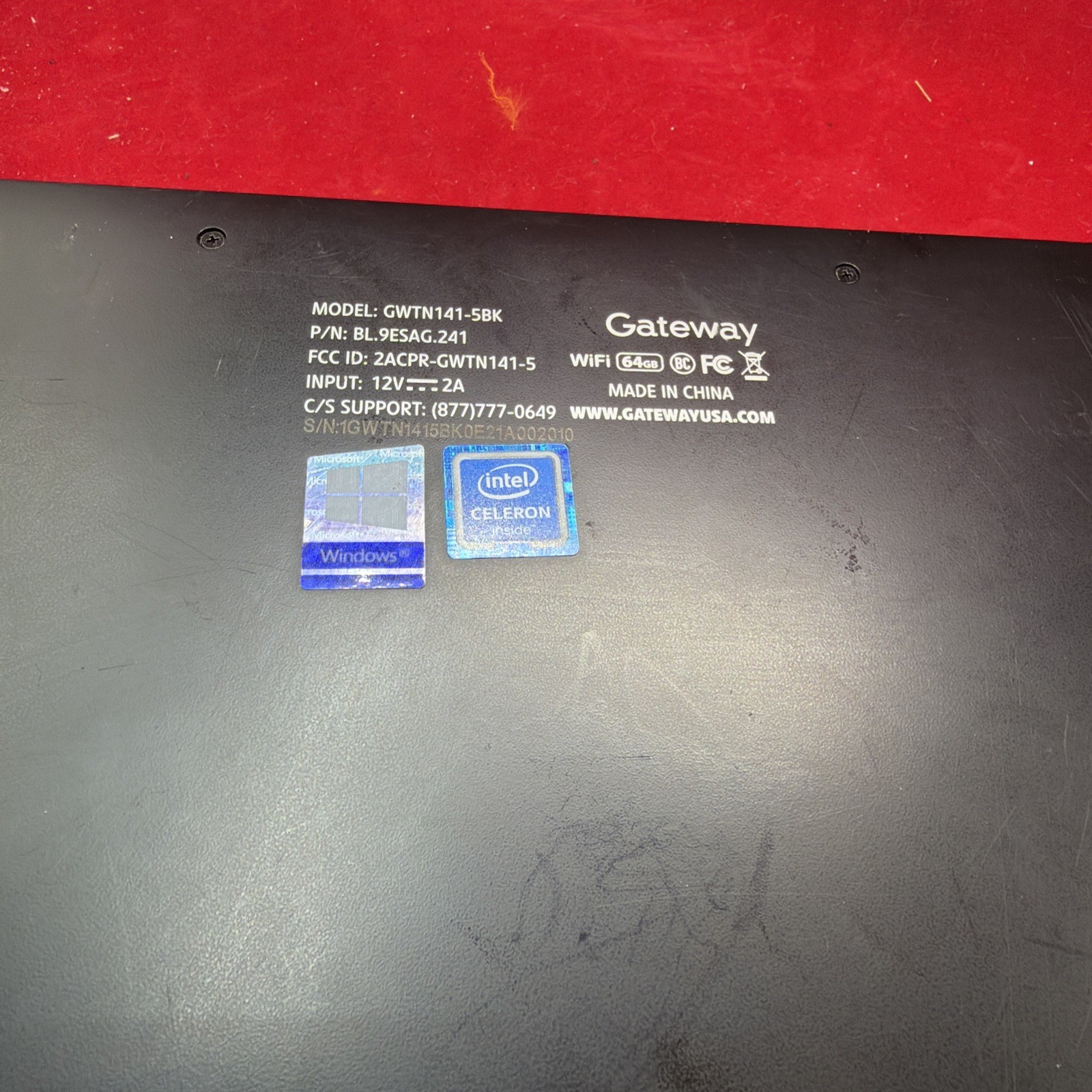 Gateway GWTN141-5BK Intel Celeron N4020 1.1GHz 4GB Microsoft 365 Untested