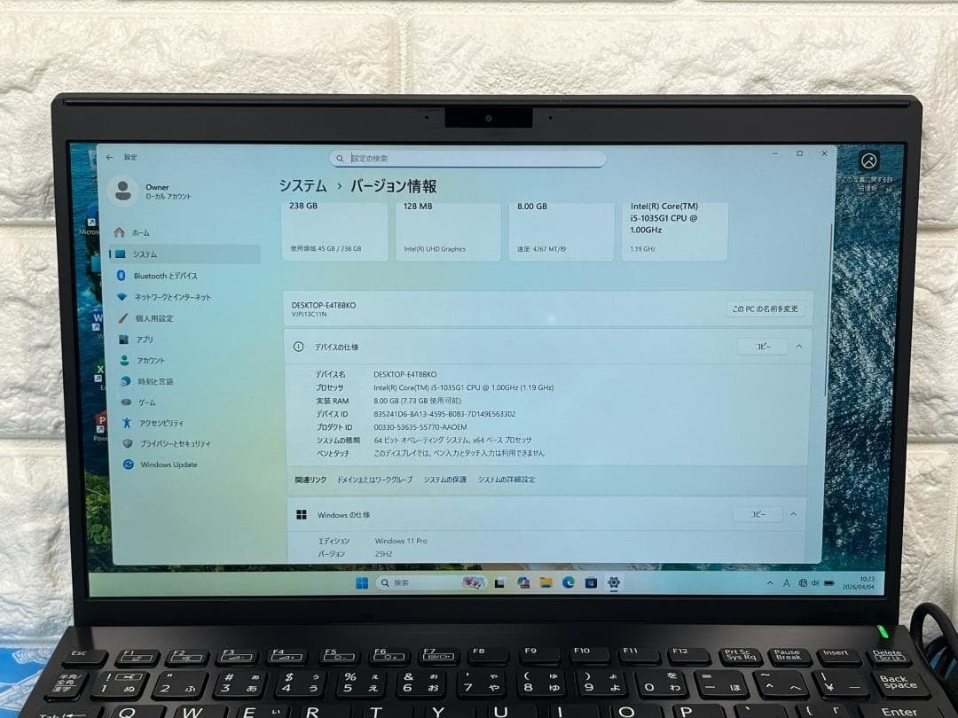 VAIO Pro PJ VJPJ13C11N i5-1035G1 8GB 256GB NVMe SSD 12.5″ FHD Win11 Pro