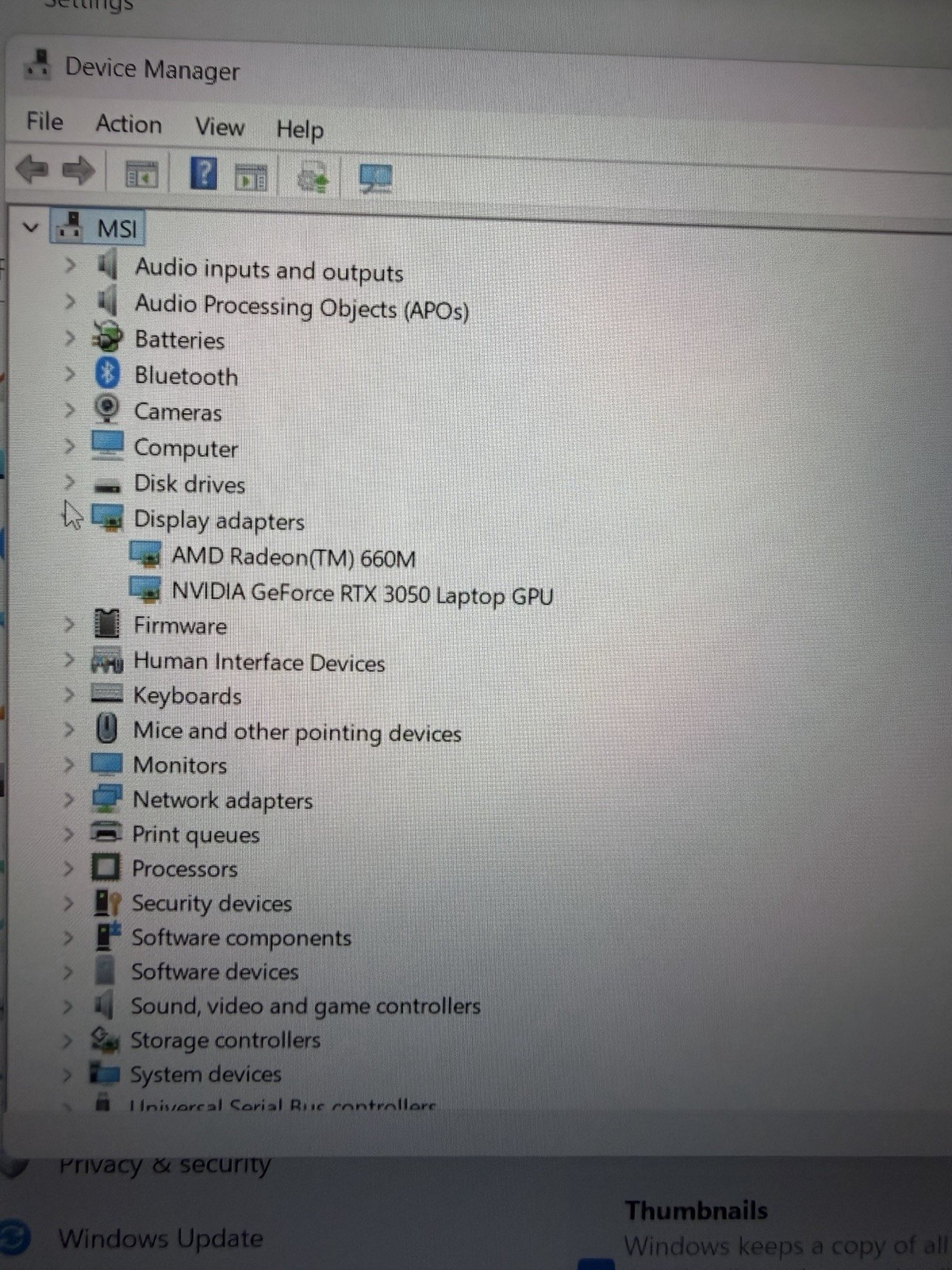 MSI Thin A15 B7VF 15-inch Laptop AMD Ryzen 5 16GB RAM 512GB RTX 4060 Mint