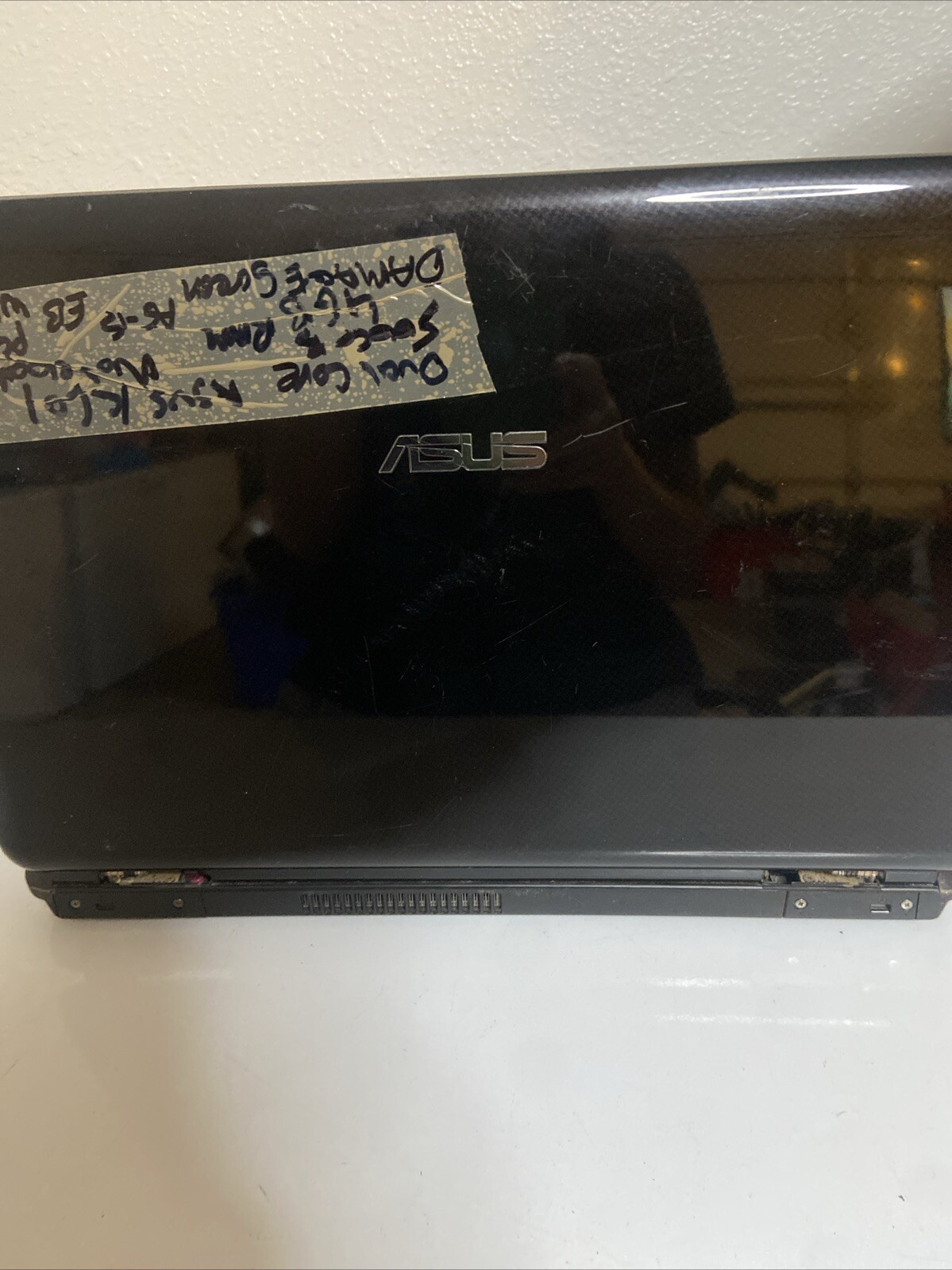 Asus K60I Notebook Bad Screen 500gb HDD 4GB Ram DualCore T4400 2.2GHz FOR PARTS!