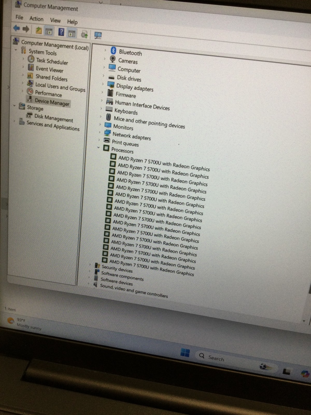 LENOVO ThinkPad E15 Gen 3 AMD Ryzen 7 5700U 16GB 256SSD WIN 11 PRO