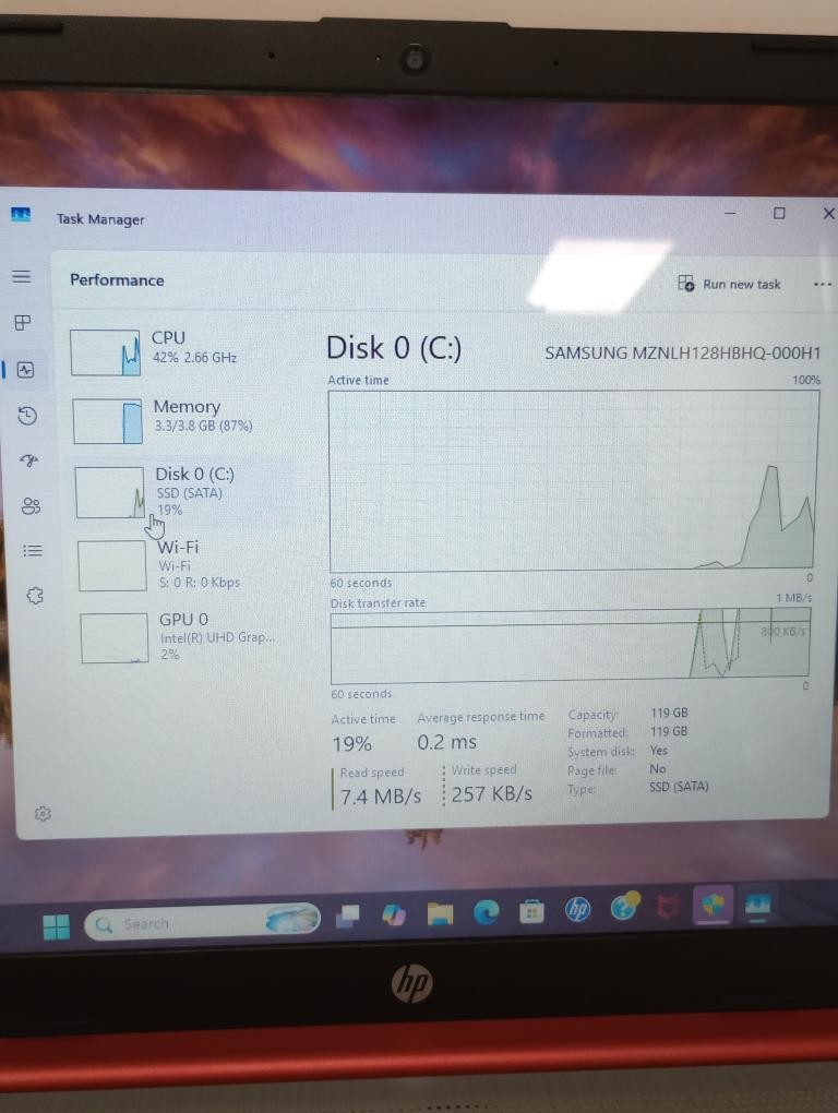 HP 15-DW1083WM WIN11 4GBRAM 128GBSSD W/CHARGER (P08037690)