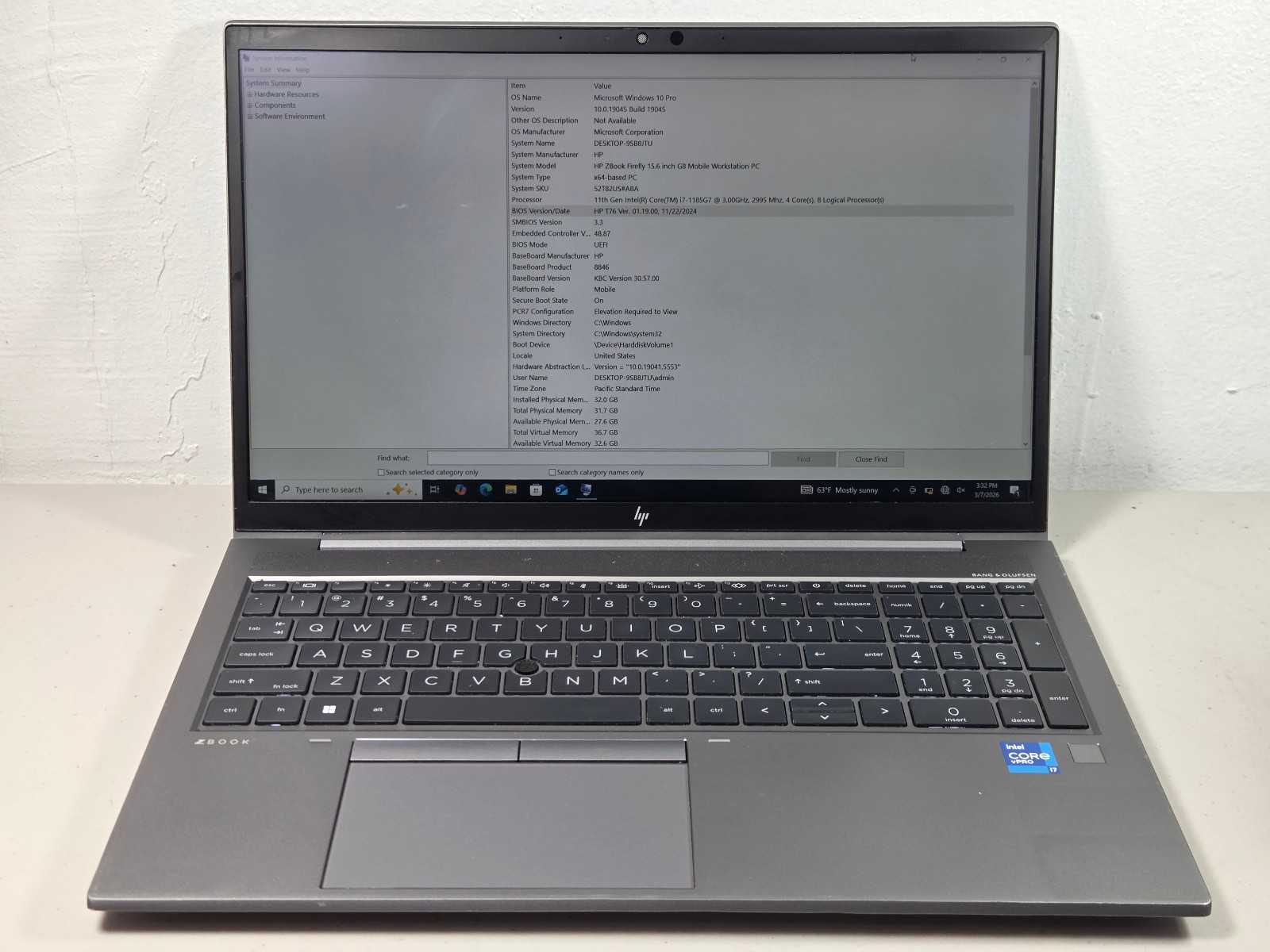 Hp ZBook Firefly 15 G8 15.6″ 1TB SSD 32GB RAM Intel Core i7-1185G7 Laptop