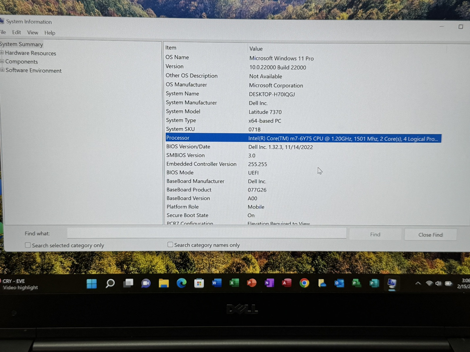 DELL LATITUDE 7370 M7 13” Intel Core M7 1.2GHz 8GB RAM 256GB SSD Windows 11 Pro