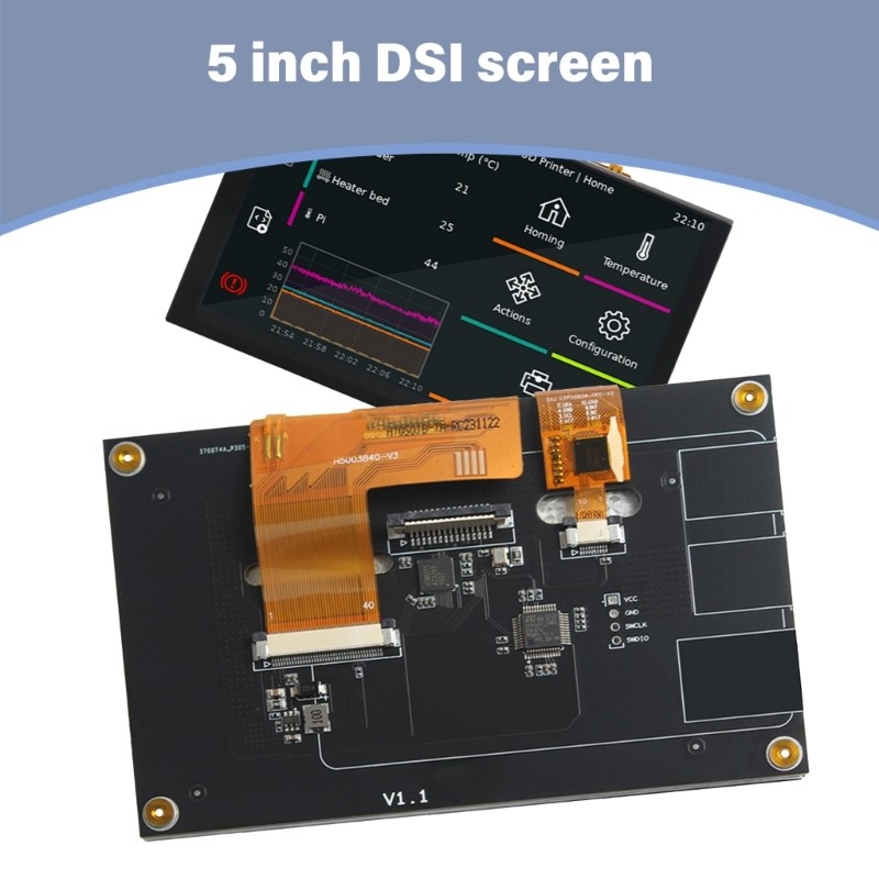 800×480 5inch for 4B/3B+/3A+/3B/2B Display with MultiTouch for