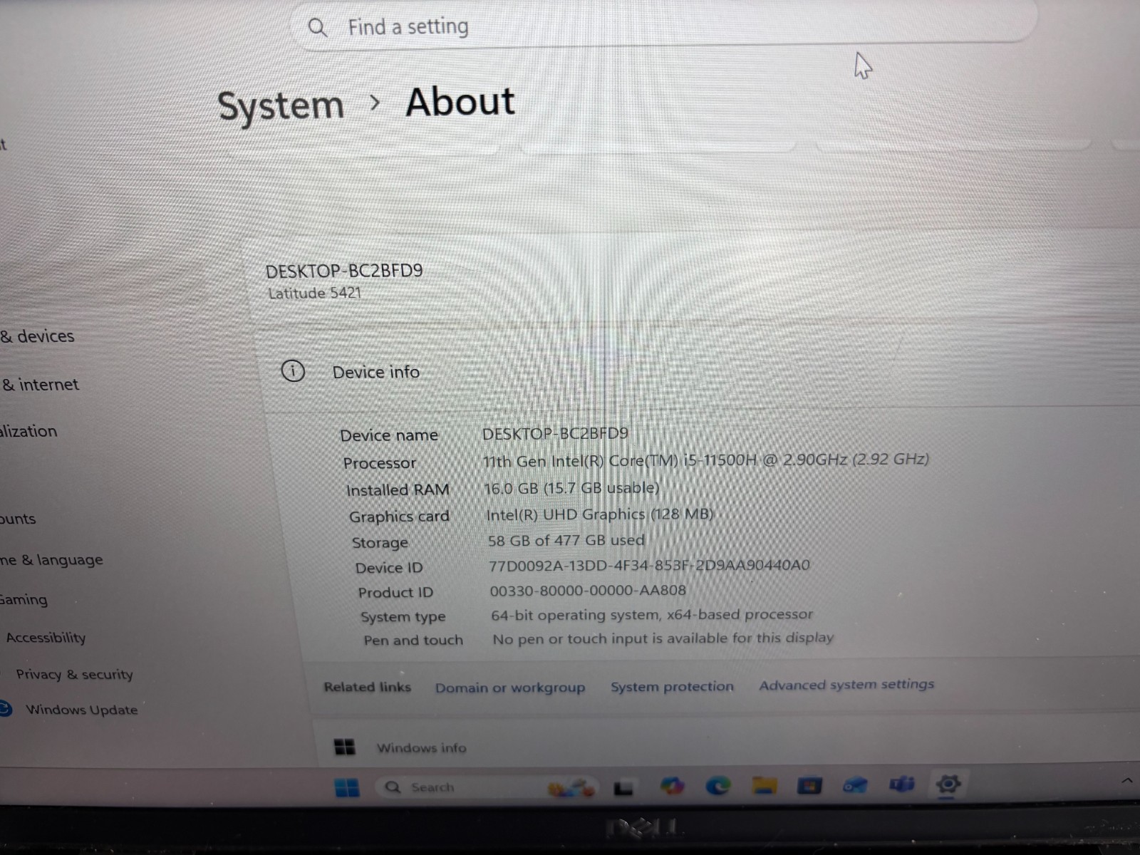 Dell Latitude 5421 14″ FHD Laptop | Intel Core i5-11500H | 16GB RAM | 256GB SSD