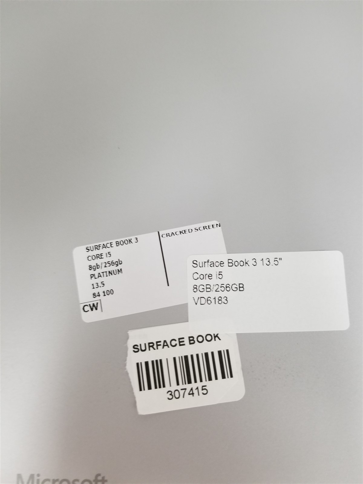 Microsoft Surface Book 3 Core i5 13.5″ 8GB/256GB Silver See Details VD6183