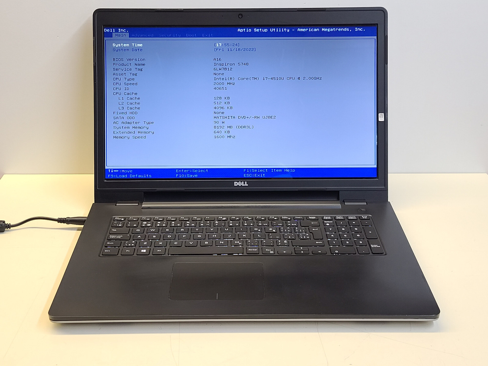 Dell Inspiron 17 5748 17.3″ i7-4510U NO RAM/HDD/AC ADAPTER PARTS/REPAIR