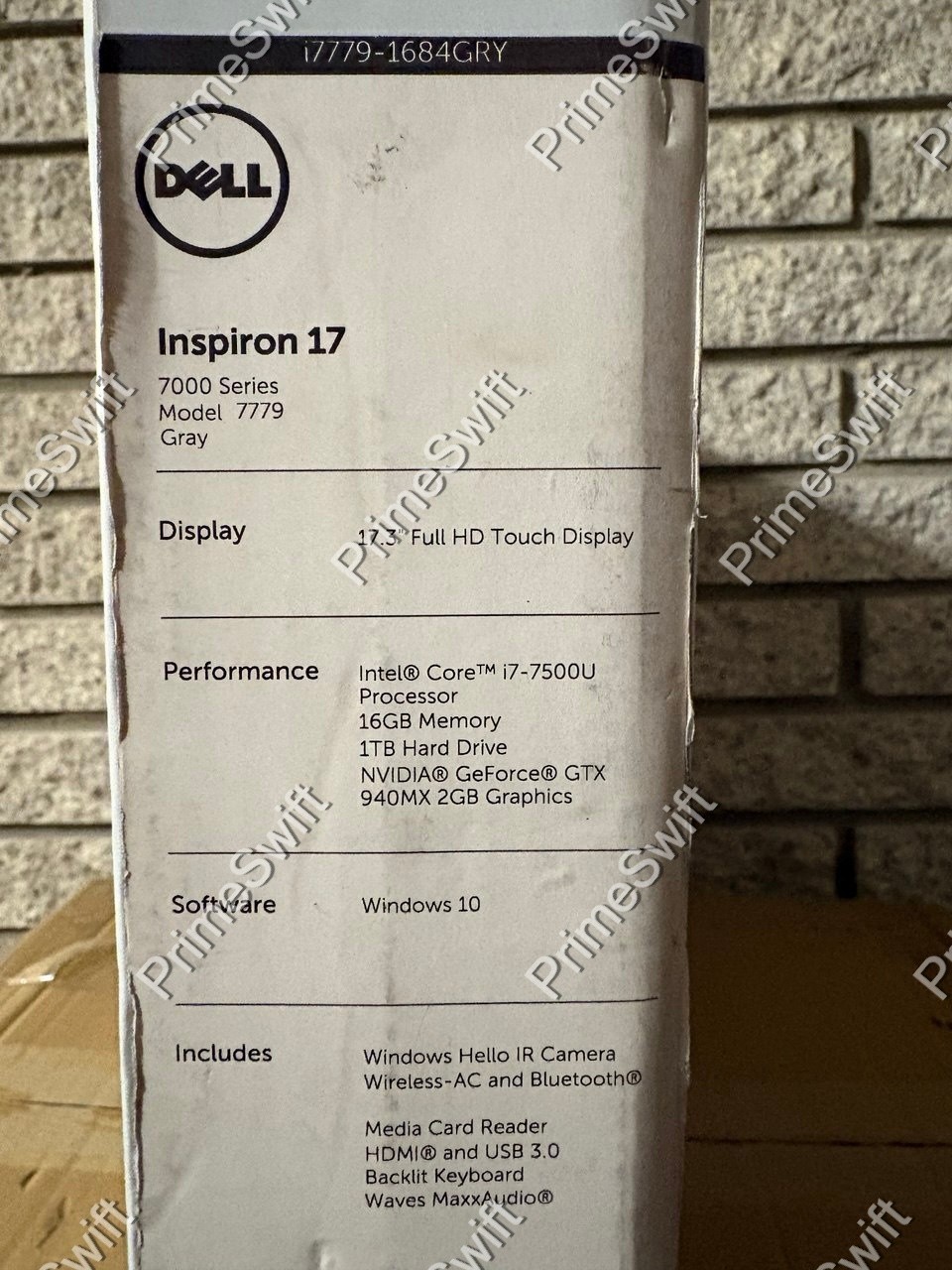 Dell Inspiron 17 7000 7779 i7/16GB/1TB GTX940MX 17.3″ FHD Touch, Factory Sealed