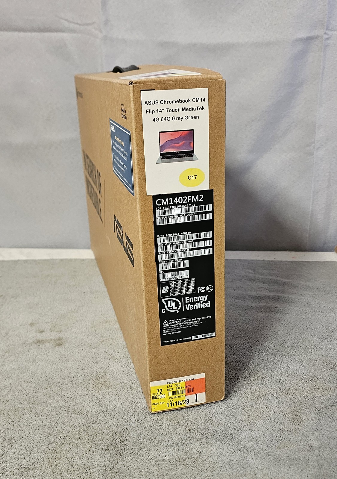 💻Asus Chromebook CM1402FM2A-WS44FT 14″ MT Kompanio 520 4GB 64GB eMMC Read Desc.