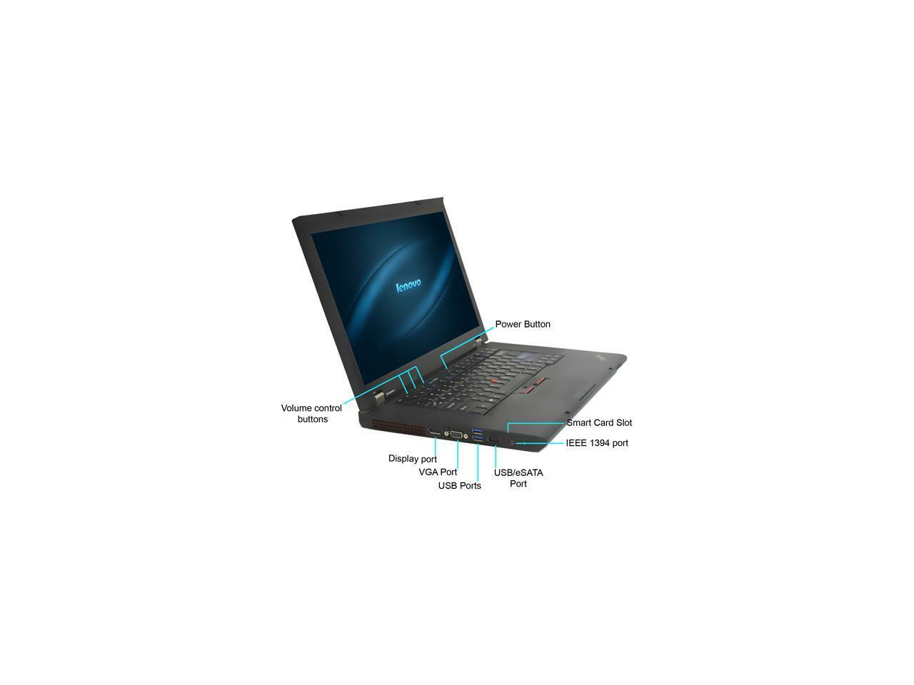 Lenovo W510 15.5″ Laptop Intel Core i7 1st Gen 720QM (1.60 GHz) 250 GB HDD 4 GB