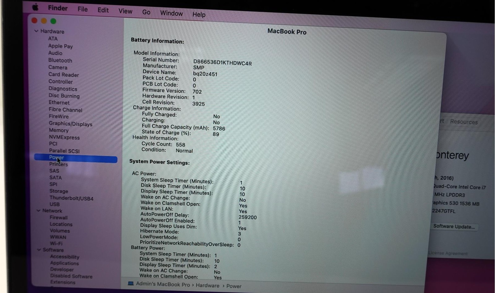 Apple MacBook Pro 2016 A1707 15.4″ Retina i7-6700HQ 16GB 256GB SSD Laptop