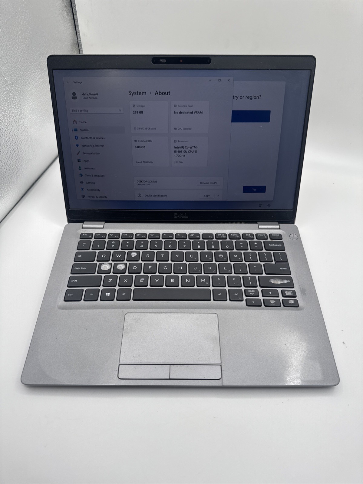 Dell Latitude 5310 i5 10th Gen Touchscreen Laptop 8GB RAM 256GB SSD W11 Pro